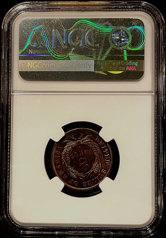 1865 2¢ Piece NGC AU Details (Whizzed)