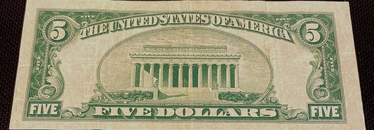 1934 $5 Silver Certificate Blue Seal