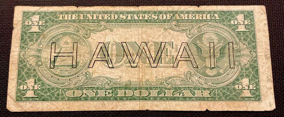 1935-A $1 Hawaii Silver Certificate - WWII Emergency Issue Banknote