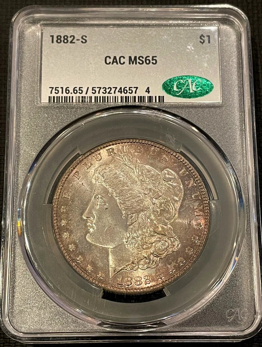 1882-S Morgan Dollar CAC MS65
