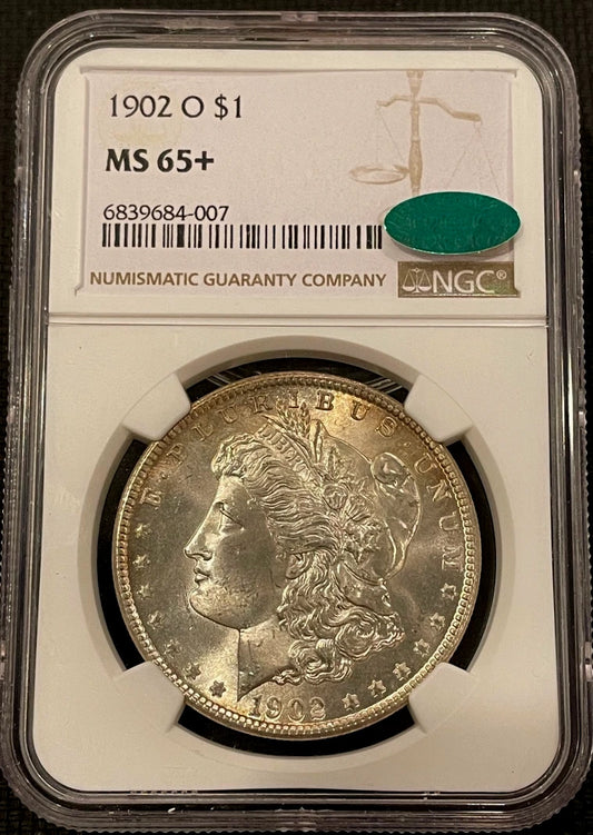 1902-O Morgan Dollar NGC MS65+ CAC
