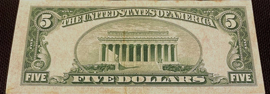 1928C $5 United States Note Red Seal