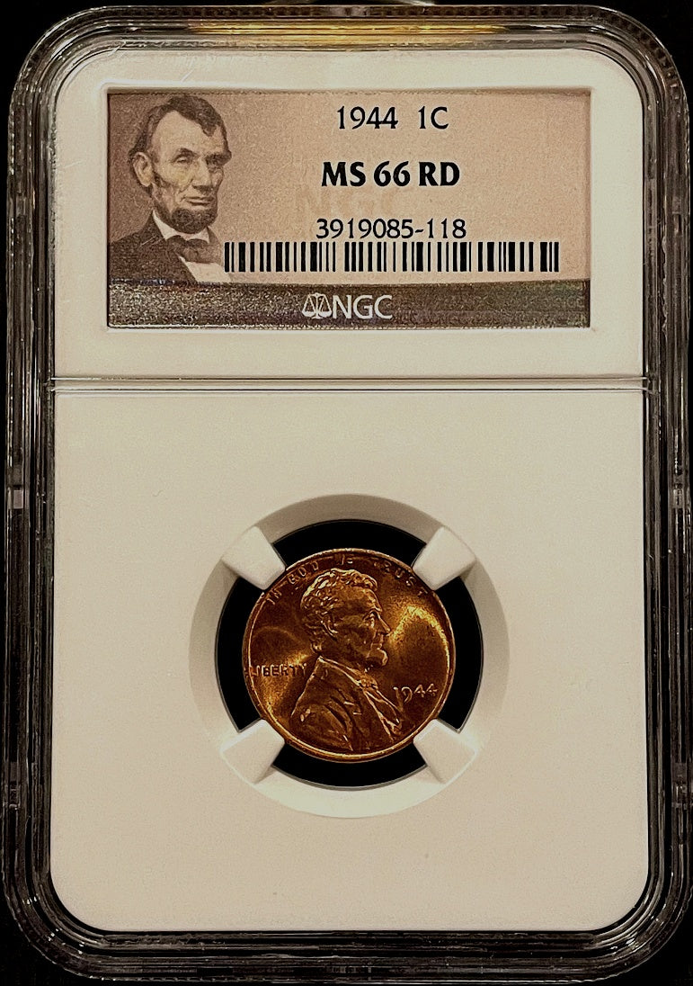 1944 Lincoln Cent NGC MS66RD