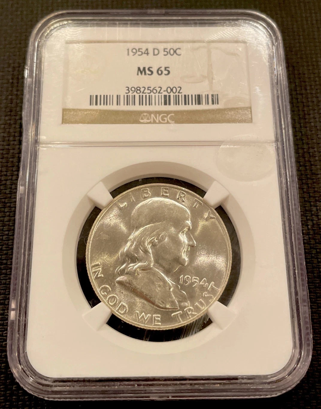 1954-D Franklin Half Dollar NGC MS 65 - Gem Business Strike Silver Coin