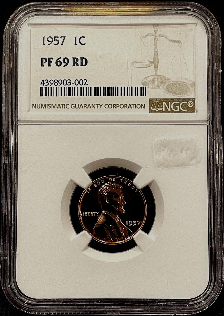 1957 Lincoln Cent NGC PF69RD