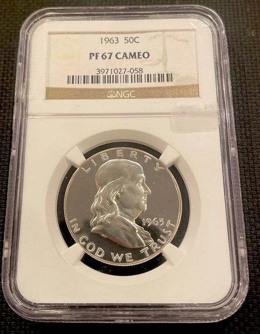 1963 Franklin Half Dollar NGC PF 66 Star Cameo - Proof Silver Coin